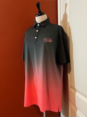 Sunday Swagger Men’s Phantom Technical Performance 4 Way Stretch Ombré Golf Polo